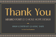 Megiko | High Contrast Classic Font, a Sans Serif Font by Hole Hope Design (Thumbnail 10 of 10)