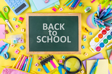 Back to school colorful background