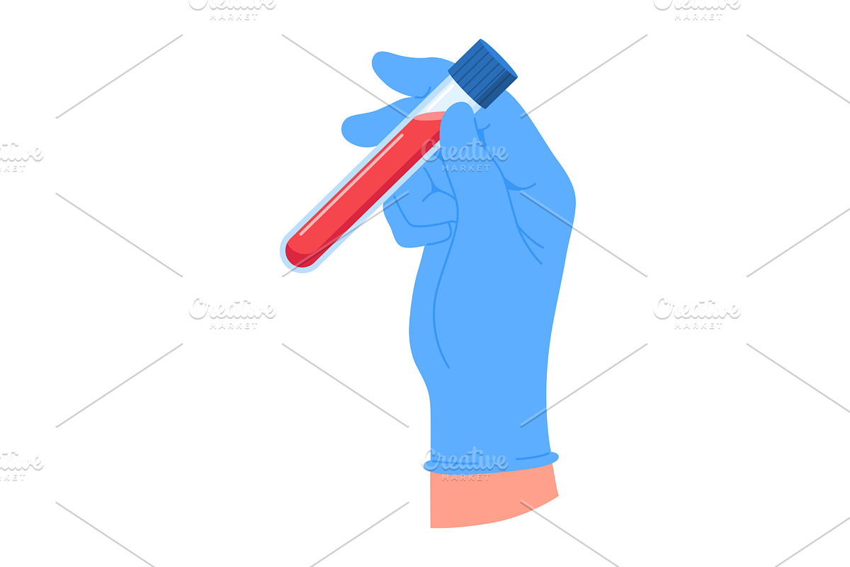 Hand of lab worker wearing, an Object Illustration by Things for designers