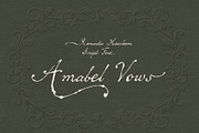 Amabel Vows: Romantic Script Font, a Script Font by Mneme (Thumbnail 1 of 9)