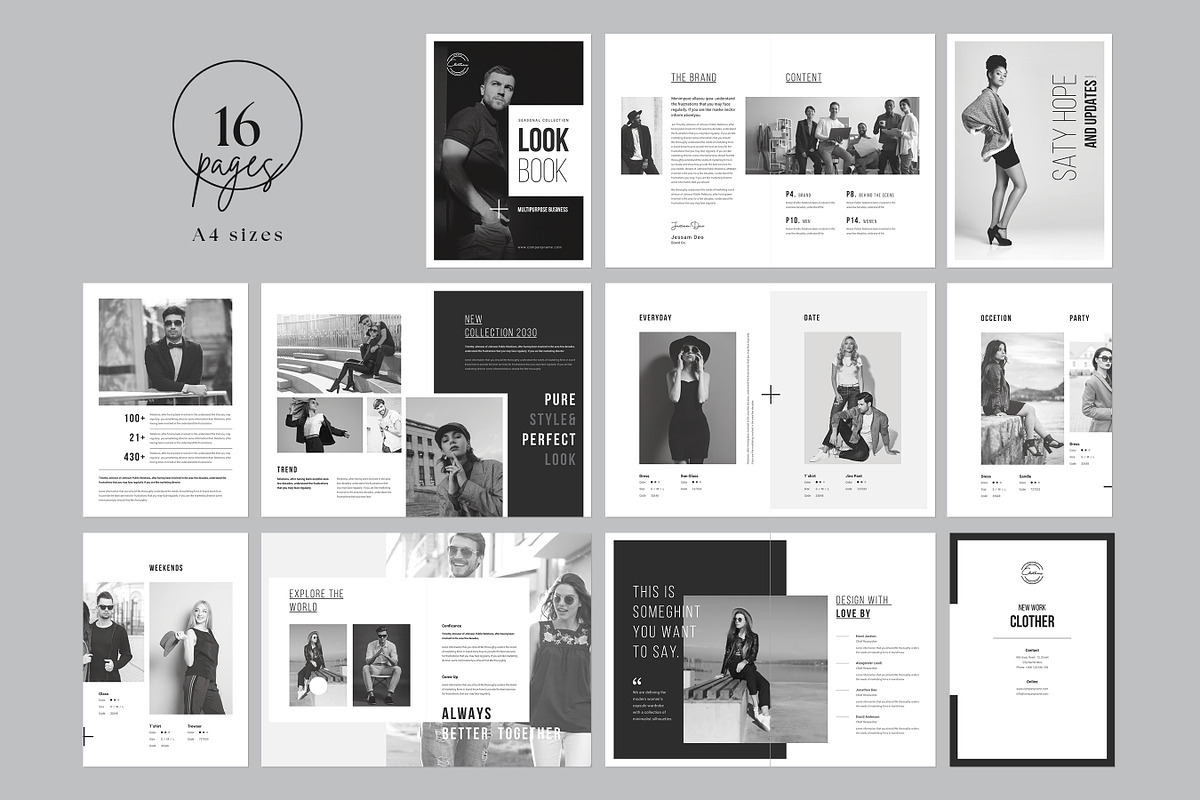 Fashion Lookbook Template, Canva, a Brochure Template by DesVert (Photo 9 of 10)