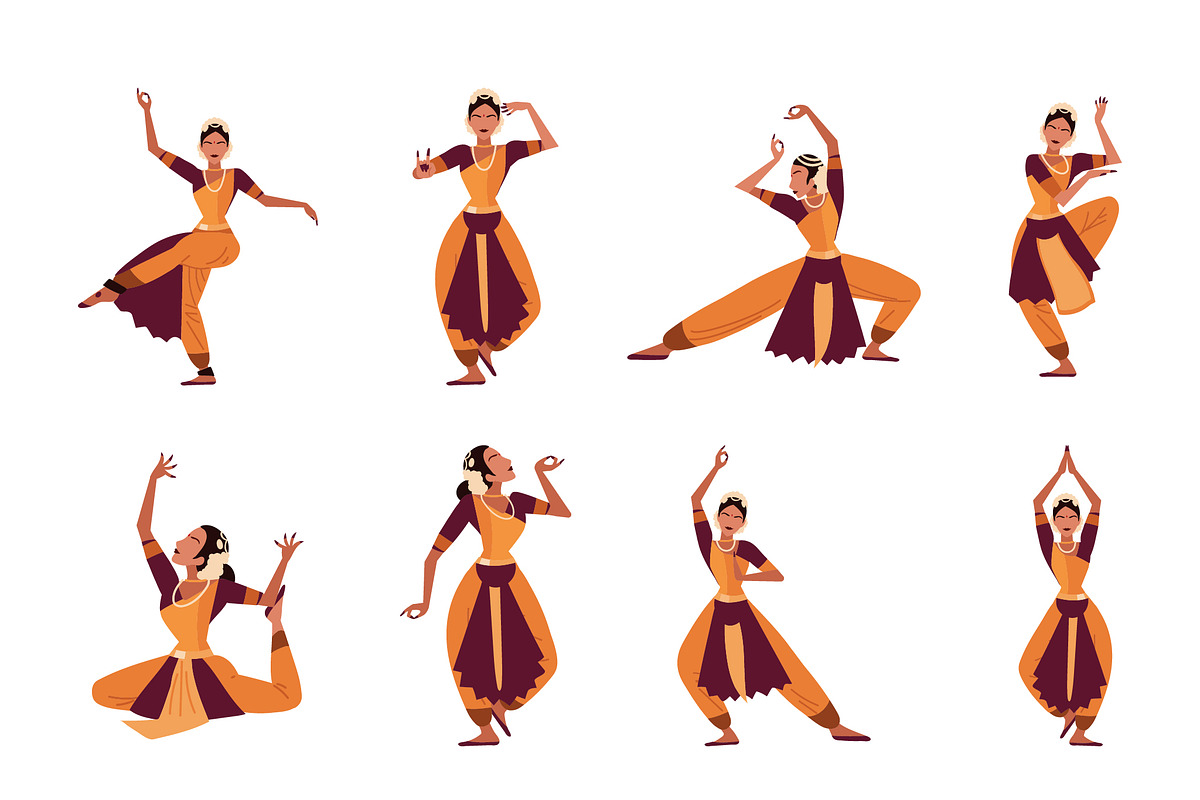 Bharatanatyam Dancers Set