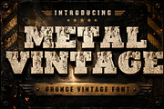 Metal Vintage – Grunge Font, a Slab Serif Font by Limited.studio (Thumbnail 1 of 4)