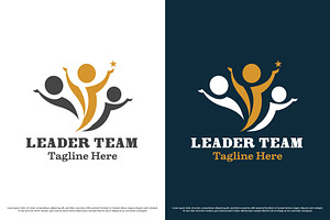 Leader team company logo template