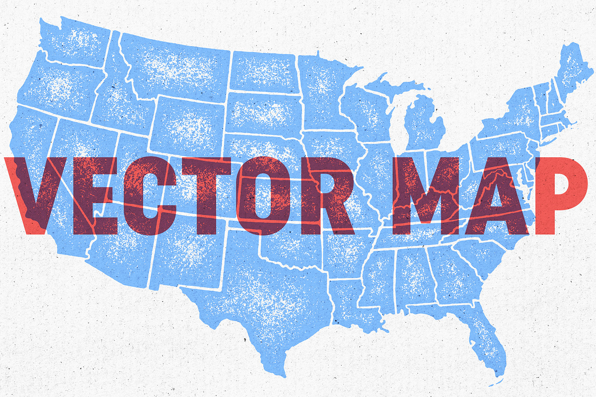 United States Map - AI & PSD, a Texture Illustration by Skylars Art Supplies (Photo 2 of 9)