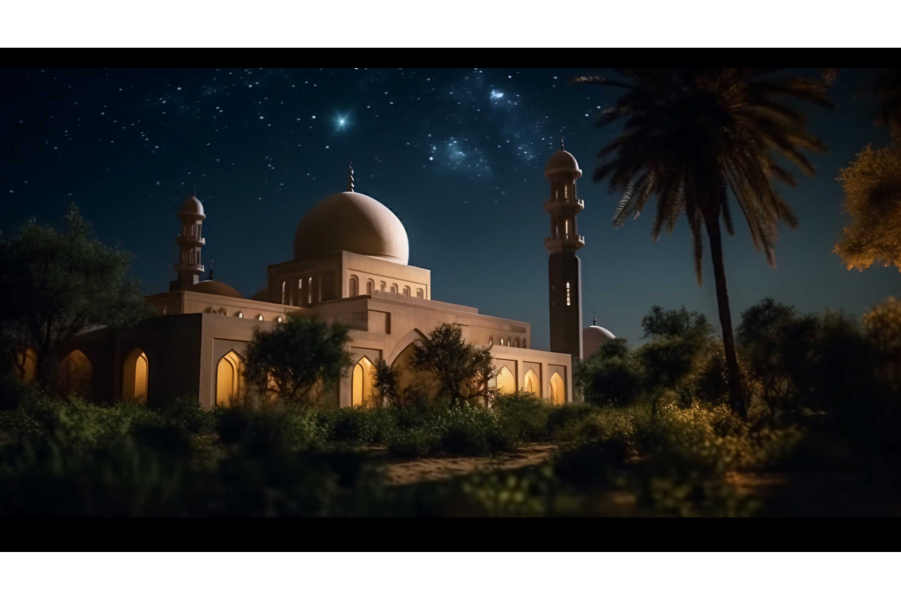 Eid ul adha Mosque & Palm tree, a Holiday Photo by shahsoft