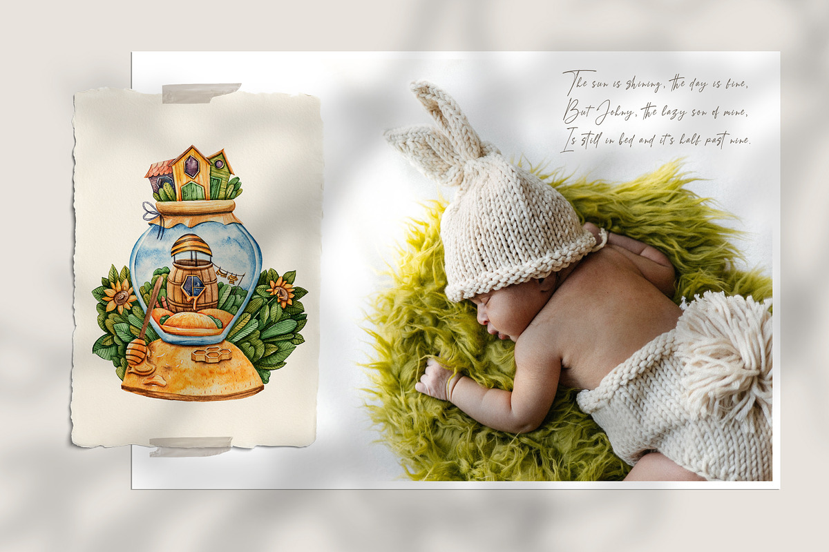 SALE! Watercolor Fairy tale cottage, a Decorative Illustration by Tiana Geo (Photo 9 of 13)