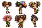 Quirky Girl Clipart, an Illustration by Libby Wishes (Thumbnail 8 of 8)