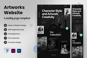 Artworks - Artworks Landing Page, a Landing Page Template by SLAB! Design