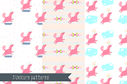 Unicorns pattern set, a Pattern Graphic by Kotozoid (Thumbnail 1 of 5)