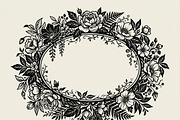 50 Elegant Floral Oval Mirror Frame, a Decorative Illustration by Amazin_art (Thumbnail 4 of 26)