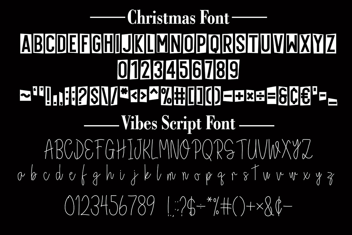 Christmas Vibes Duo, a Handwritten Font by Mini_World (Photo 5 of 5)