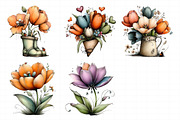 Whimsical Spring Tulip Flower Clipar, an Illustration by Daily.Designs (Thumbnail 8 of 8)