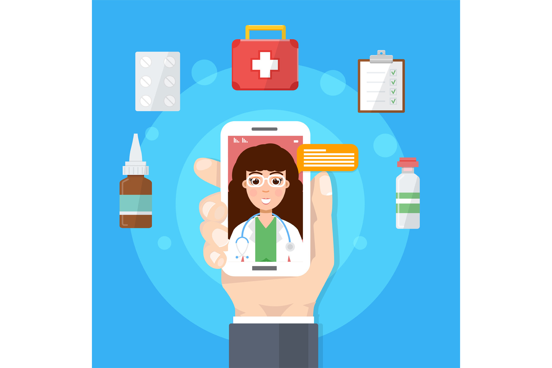 Pharmacy Doctor Online by Andrii Symonenko  Creative Market