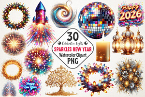 Celebration Lights and Sparkles New, an Illustration by RobertsArt