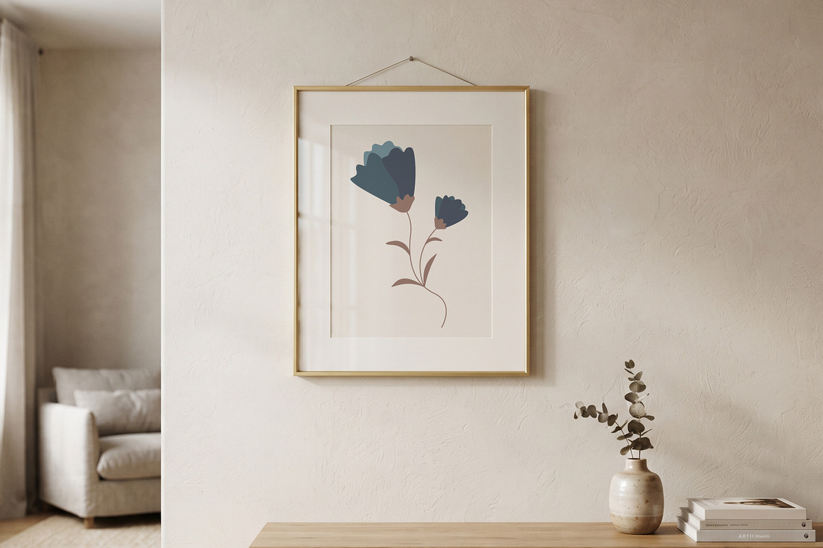 Dusty Blue & Gold Frames Clipart, an Object Graphic by Nadia Semyroz (Photo 6 of 6)