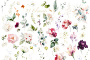 Watercolor tropical flowers, a Decorative Illustration by Lisima (Thumbnail 8 of 11)