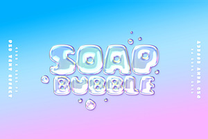 Soap Bubble Text Effects, a Design Template by Avelina Studio