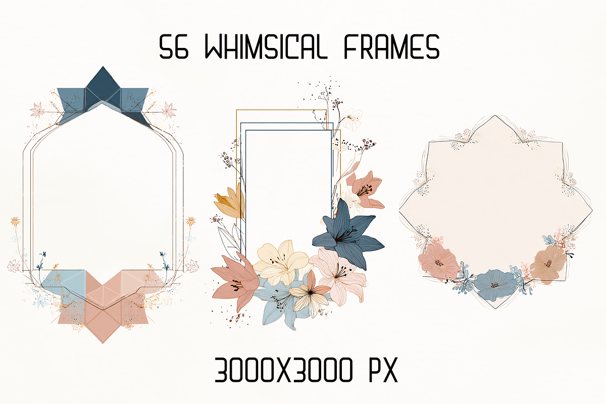 Geometric Botanical Spring Pack, a Decorative Illustration by GiraffeCreative (Photo 8 of 21)