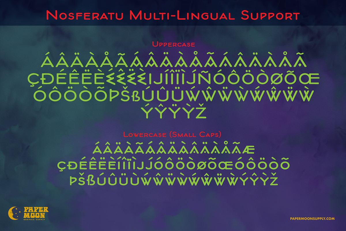 PM Nosferatu 1922 Classic Font, a Sans Serif Font by Paper Moon Graphic Supply (Photo 3 of 12)