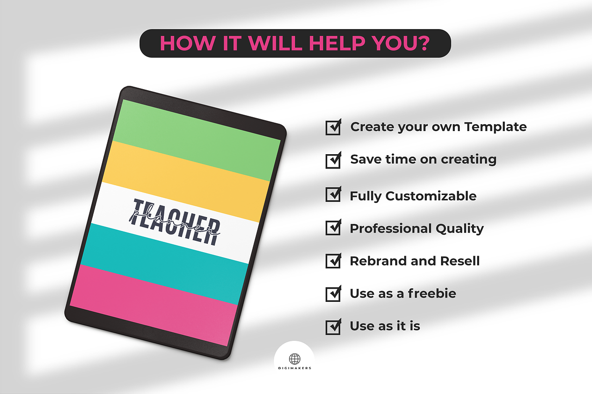 Teacher Planner, a Social Media Template by Nina Shaw (Photo 5 of 11)