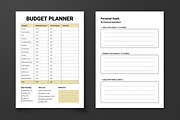Monthly Budget Planner Worksheet, a Stationery Template by MightyDesign (Thumbnail 1 of 8)