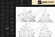 120 Procreate Halloween Anime Stamps, a Brush Add-On by DrawingStoryShop (Thumbnail 5 of 6)