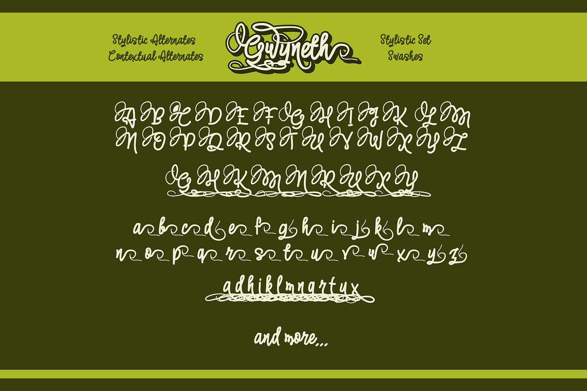 Gwyneth | modern script layered preview 3