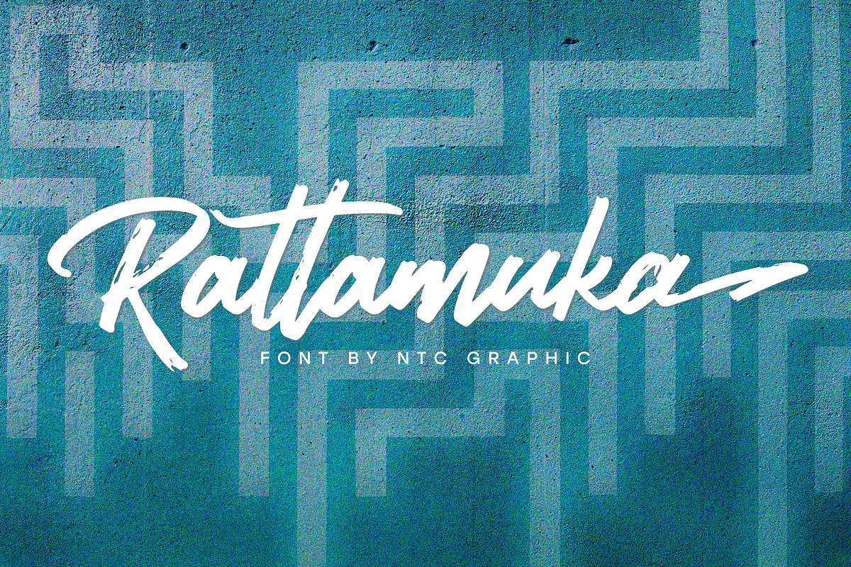 Rattamuka Brush Script Font, a Script Font by NTC Graphic (Photo 1 of 8)