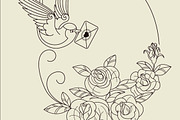 Old School Tattoo Love Message, an Object Graphic by JeraRS (Thumbnail 1 of 2)