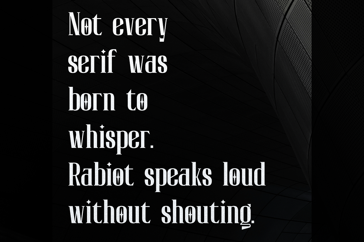 Rabiot | Modern Display Serif, a Sans Serif Font by gracetype_studio (Photo 2 of 12)