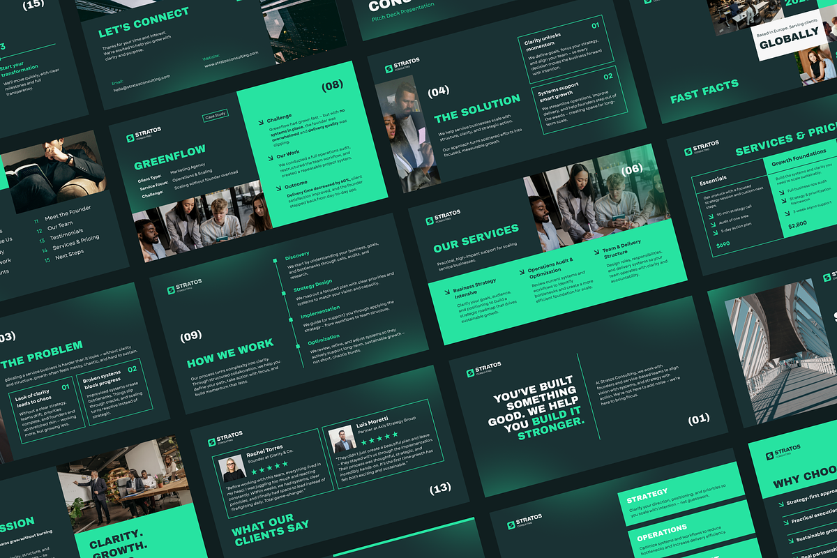 Canva Pitch Deck Template | Stratos preview 6