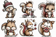 Quirky Squirrel, Funny Squirrel Clip, an Illustration by Libby Wishes (Thumbnail 5 of 7)
