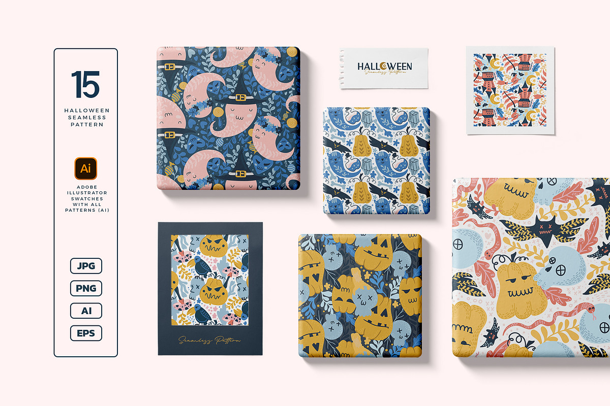 Halloween Pattern & Illustration, a Pattern Graphic by KetteCreate (Photo 4 of 10)