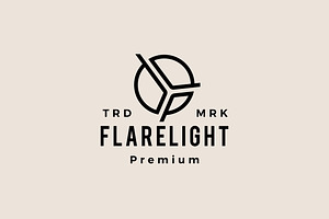 Flare light logo round hipster, a Branding & Logo Template by VASTARD STUDIO