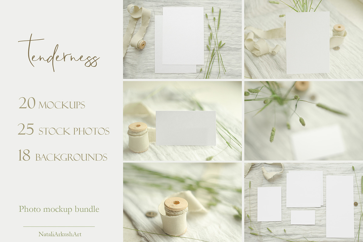 Tenderness. Wedding Mockup Photo Set, a Mockup by NataliArkushArt (Photo 1 of 17)