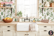Cottagecore Wallpaper Mockup PSD, a Product Mockup by Printable Pretty Studio (Thumbnail 1 of 9)