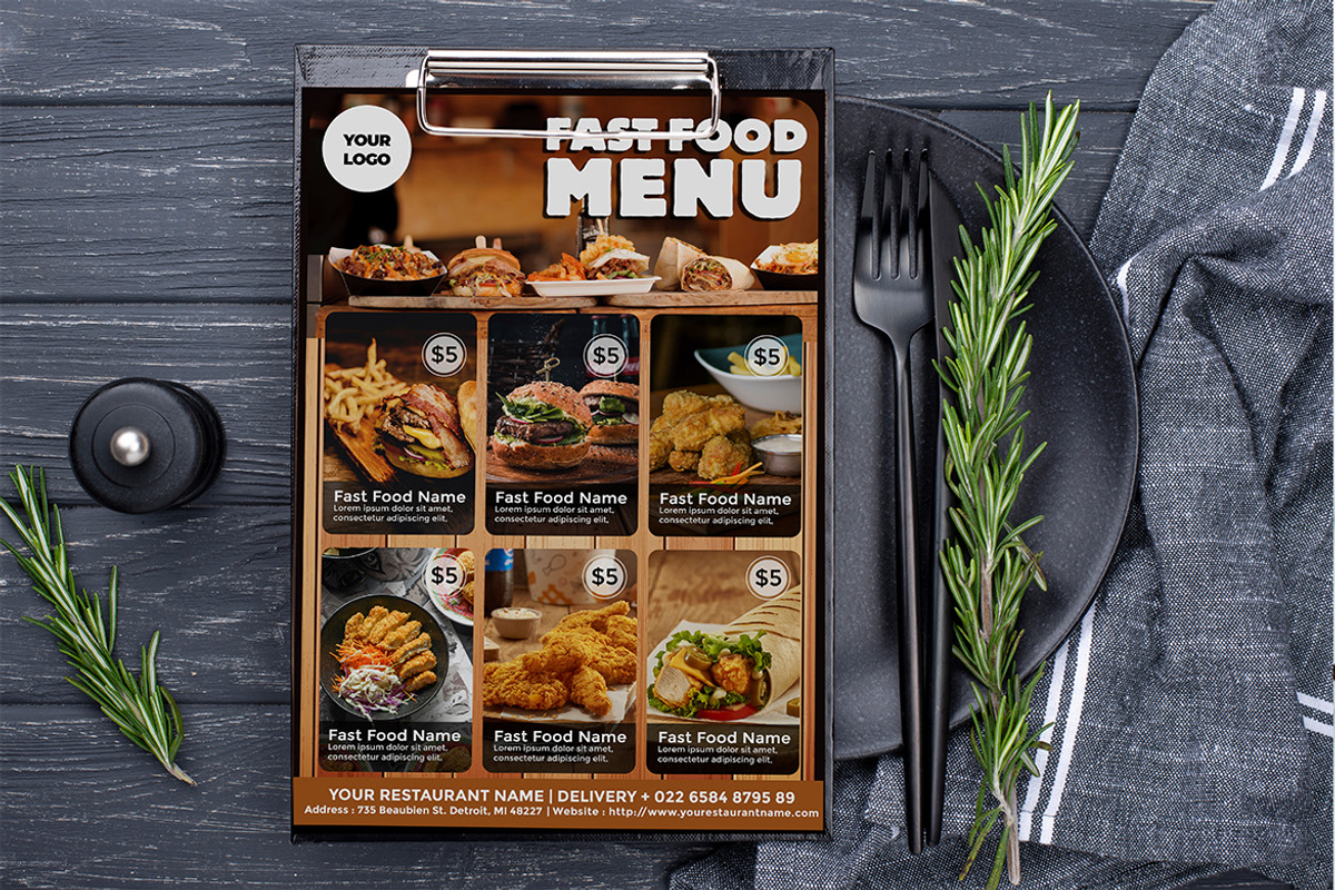 Fast food Menu, a Flyer Template by imadeDesign (Photo 3 of 3)