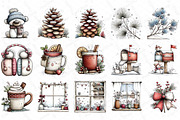 Whimsical Winter Clipart Bundle, an Illustration by DreamPrint404 (Thumbnail 2 of 5)