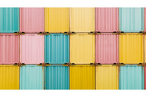 Colorful cargo containers arranged, a Transportation Photo by Lermont51
