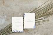 Dusty Blue Wedding Invitation, a Card Template by heynomi (Thumbnail 4 of 13)