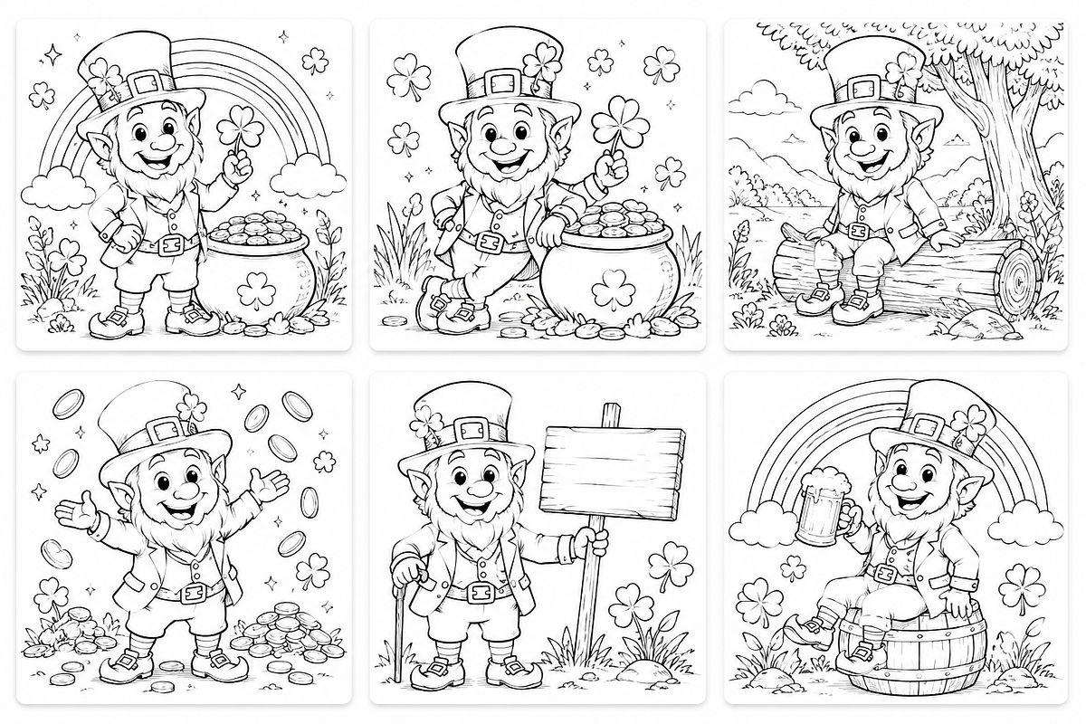 Patrick's Leprecon Coloring Book, a Person Illustration by S Graphic Studio (Photo 2 of 4)