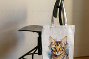 Cute Bengal Cat Clipart, Cute Cats, an Animal Illustration by BrushstrokeArtGB (Thumbnail 10 of 10)