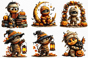 Whimsical Halloween Mummy Clipart, a Seasonal Illustration by Craft Nest (Thumbnail 4 of 4)