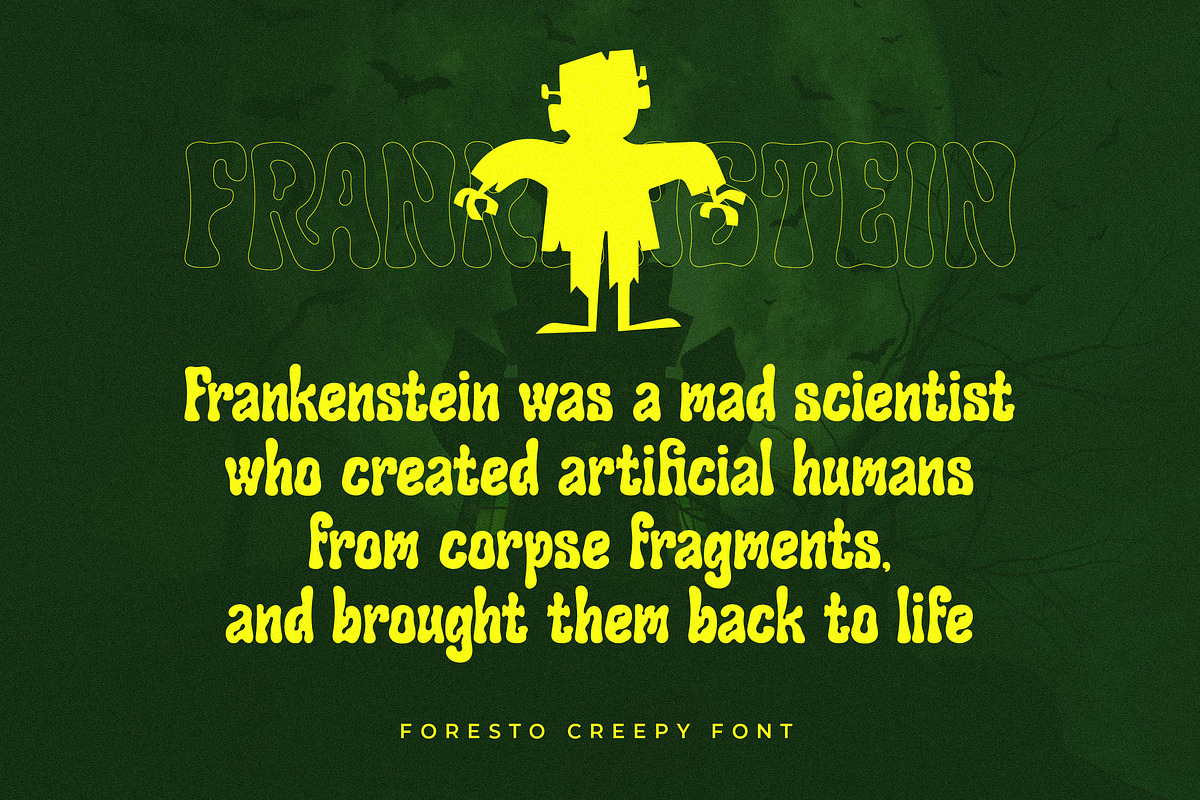 Foresto Creepy Halloween Font, a Sans Serif Font by Storytype Studio (Photo 6 of 15)