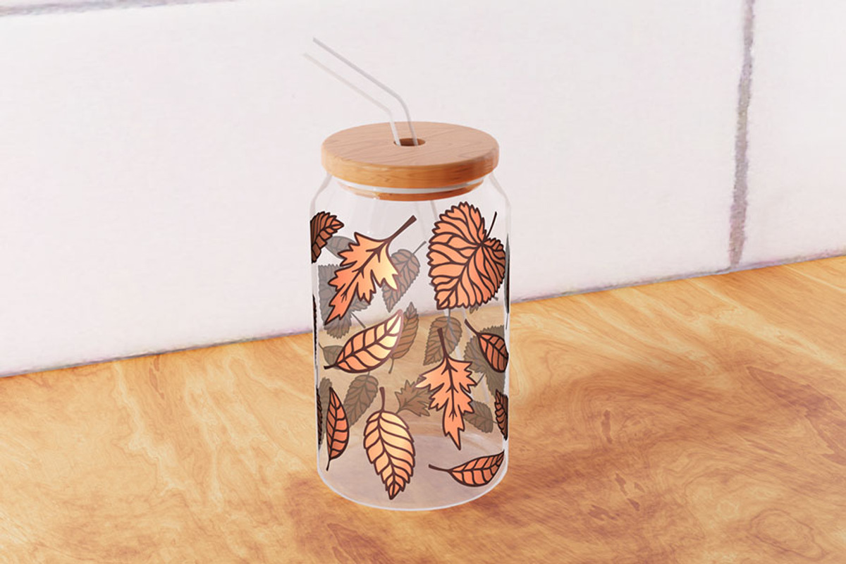 Autumn Leaves Can Glass Wrap 16oz., an Object Graphic by Doodle Cloud Studio (Photo 10 of 12)
