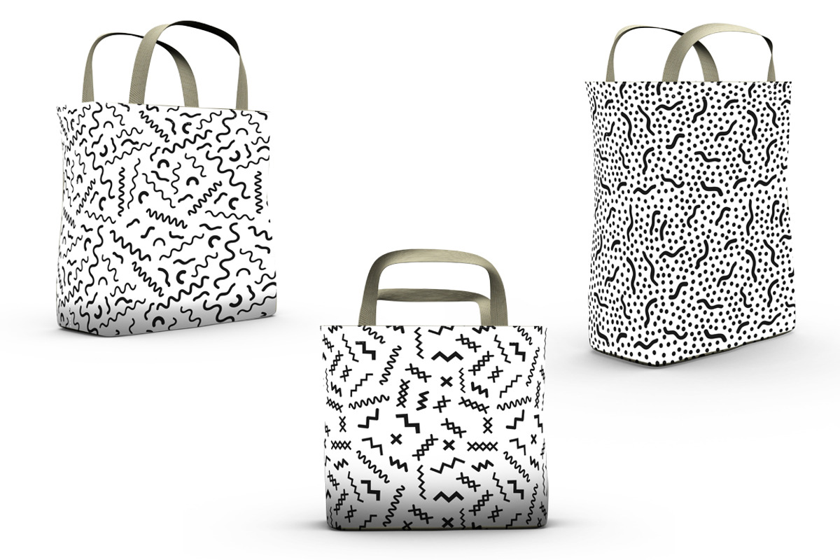 Black & White seamless patterns 90`s, a Pattern Graphic by Vectorchoice (Photo 7 of 7)