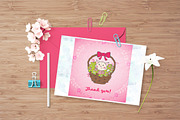 Romantic set with cats and flowers, a Texture Illustration by MalniArt (Thumbnail 9 of 9)