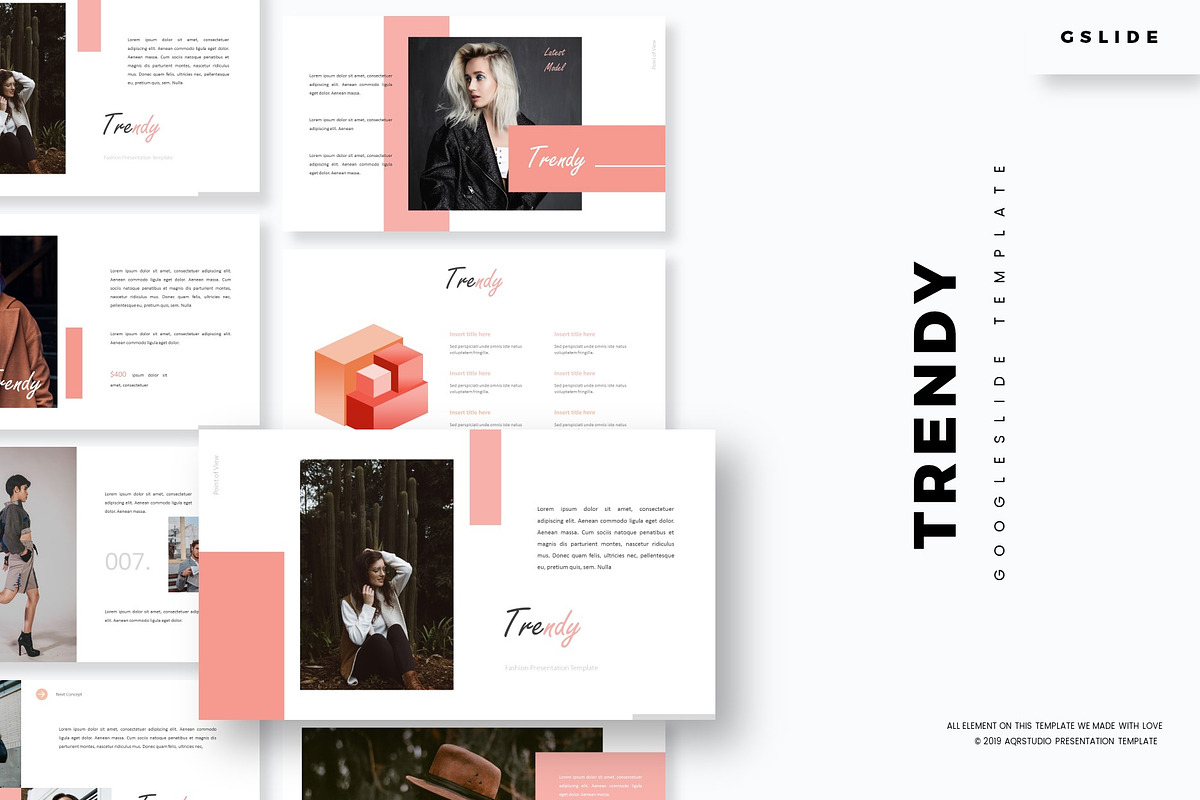 Trendy - Google Slides Template, a Presentation Template by AQR Studio