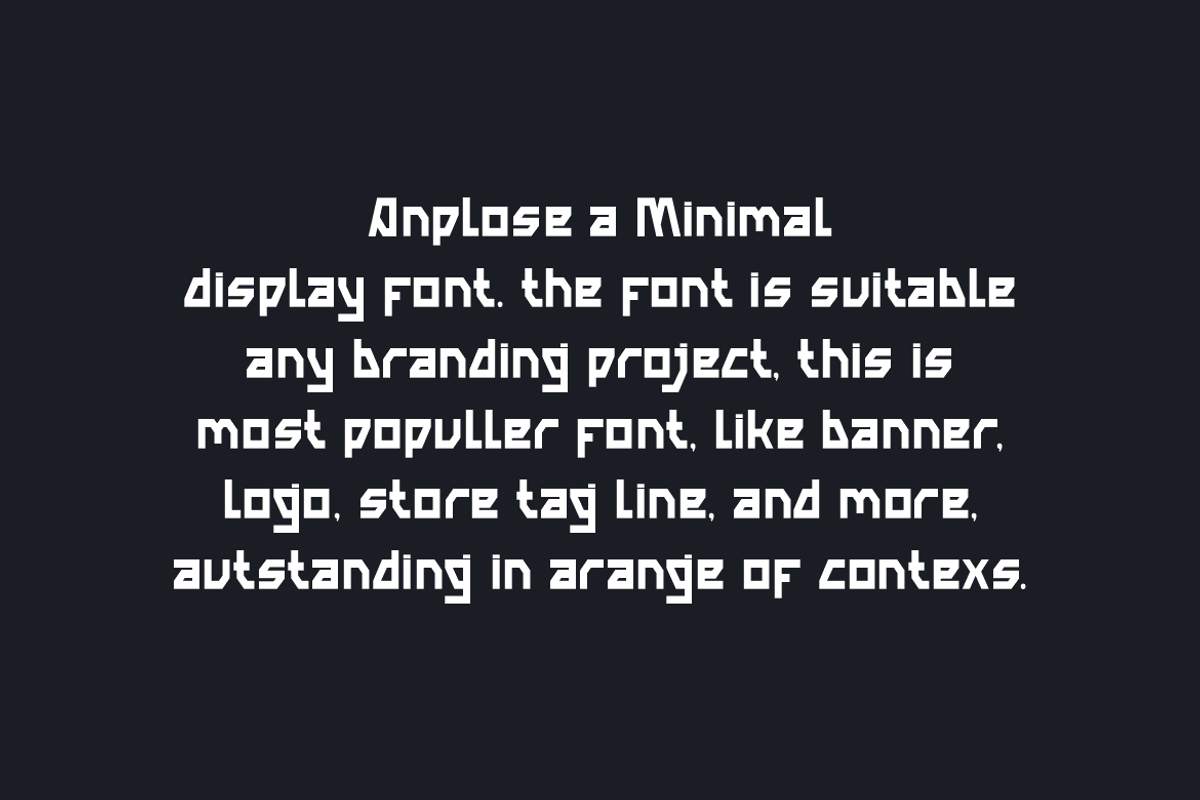 Anplose - Futuristic Font, a Sans Serif Font by Iqsiart Studio (Photo 4 of 6)